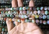 CAA2265 15.5 inches 8mm faceted round banded agate beads