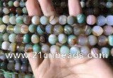 CAA2266 15.5 inches 10mm faceted round banded agate beads