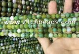 CAA2270 15.5 inches 4mm faceted round banded agate beads