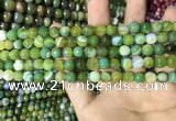 CAA2271 15.5 inches 6mm faceted round banded agate beads