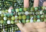 CAA2272 15.5 inches 8mm faceted round banded agate beads