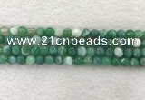 CAA2279 15.5 inches 8mm faceted round banded agate beads