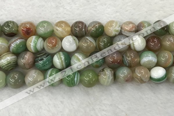 CAA2306 15.5 inches 16mm round banded agate gemstone beads
