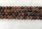 CAA2321 15.5 inches 10mm round banded agate gemstone beads