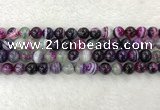 CAA2323 15.5 inches 10mm round banded agate gemstone beads