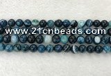 CAA2325 15.5 inches 10mm round banded agate gemstone beads