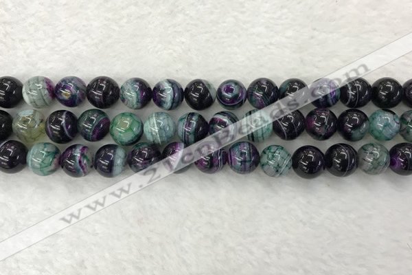 CAA2327 15.5 inches 10mm round banded agate gemstone beads