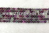 CAA2329 15.5 inches 4mm round banded agate gemstone beads