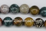 CAA233 15.5 inches 14mm round ocean agate gemstone beads wholesale