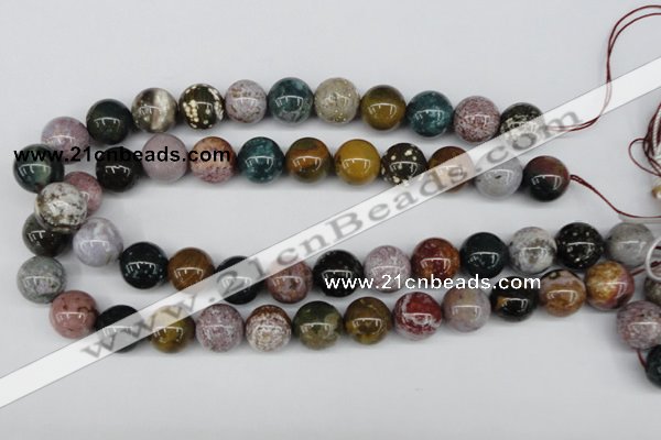 CAA233 15.5 inches 14mm round ocean agate gemstone beads wholesale
