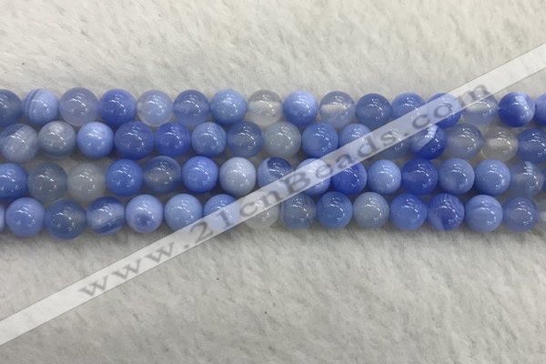 CAA2333 15.5 inches 8mm round banded agate gemstone beads