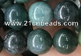 CAA2359 15.5 inches 10mm round moss agate beads wholesale