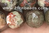 CAA2389 15.5 inches 14mm faceted round ocean agate beads wholesale