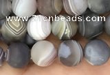 CAA2391 15.5 inches 4mm round matte Botswana agate beads wholesale