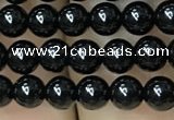 CAA2403 15.5 inches 6mm round black agate beads wholesale