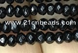 CAA2468 15.5 inches 2*4mm faceted rondelle black agate beads