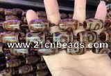 CAA2660 15.5 inches 14*25mm - 16*26mm drum tibetan agate dzi beads