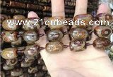 CAA2666 15.5 inches 14*21mm - 16*22mm drum tibetan agate dzi beads