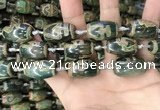 CAA2671 15.5 inches 13*22mm - 15*23mm drum tibetan agate dzi beads