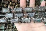 CAA2681 15.5 inches 12*18mm - 13*24mm bone tibetan agate dzi beads