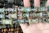 CAA2682 15.5 inches 15*18mm - 16*23mm bone tibetan agate dzi beads