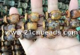 CAA2683 15.5 inches 13*18mm - 13*22mm vase-shaped tibetan agate dzi beads