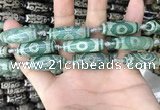 CAA2691 15.5 inches 12*30mm - 14*30mm rice tibetan agate dzi beads