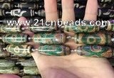 CAA2695 15.5 inches 14*38mm - 16*43mm rice tibetan agate dzi beads