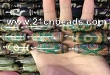CAA2695 15.5 inches 14*38mm - 16*43mm rice tibetan agate dzi beads