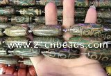 CAA2696 15.5 inches 14*38mm - 16*43mm rice tibetan agate dzi beads