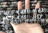 CAA2717 15.5 inches 14*38mm - 16*43mm rice tibetan agate dzi beads