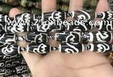 CAA2729 15.5 inches 10*24mm - 11*25mm rice tibetan agate dzi beads