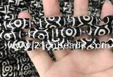 CAA2732 15.5 inches 10*25mm - 11*25mm rice tibetan agate dzi beads