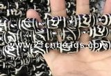 CAA2736 15.5 inches 14*21mm - 16*22mm drum tibetan agate dzi beads