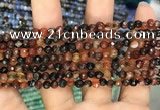 CAA2801 15 inches 4mm faceted round fire crackle agate beads wholesale