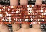 CAA2808 15 inches 4mm faceted round fire crackle agate beads wholesale