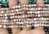 CAA2811 15 inches 4mm faceted round fire crackle agate beads wholesale