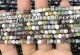 CAA2814 15 inches 4mm faceted round fire crackle agate beads wholesale