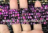 CAA2824 15 inches 4mm faceted round fire crackle agate beads wholesale