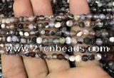 CAA2826 15 inches 4mm faceted round fire crackle agate beads wholesale