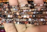 CAA2830 15 inches 4mm faceted round fire crackle agate beads wholesale