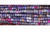 CAA2885 15 inches 6mm faceted round fire crackle agate beads wholesale