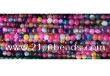 CAA2887 15 inches 6mm faceted round fire crackle agate beads wholesale