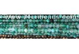 CAA2888 15 inches 6mm faceted round fire crackle agate beads wholesale