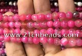 CAA2912 15 inches 6mm faceted round fire crackle agate beads wholesale