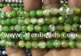 CAA2917 15 inches 6mm faceted round fire crackle agate beads wholesale