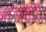 CAA2961 15 inches 8mm faceted round fire crackle agate beads wholesale