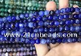 CAA2964 15 inches 8mm faceted round fire crackle agate beads wholesale