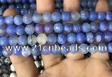 CAA2980 15 inches 8mm faceted round fire crackle agate beads wholesale