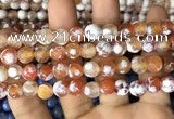 CAA2982 15 inches 8mm faceted round fire crackle agate beads wholesale